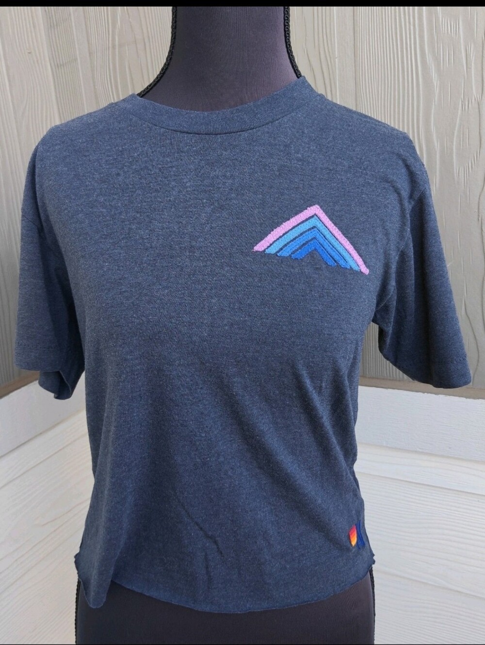 Aviator Nation Size S Boyfriend Cropped T-shirt